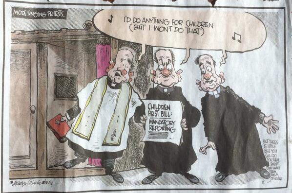 The Martyn Turner cartoon that was censored by The irish Times following complaints from the Archbishop of Dublin.
