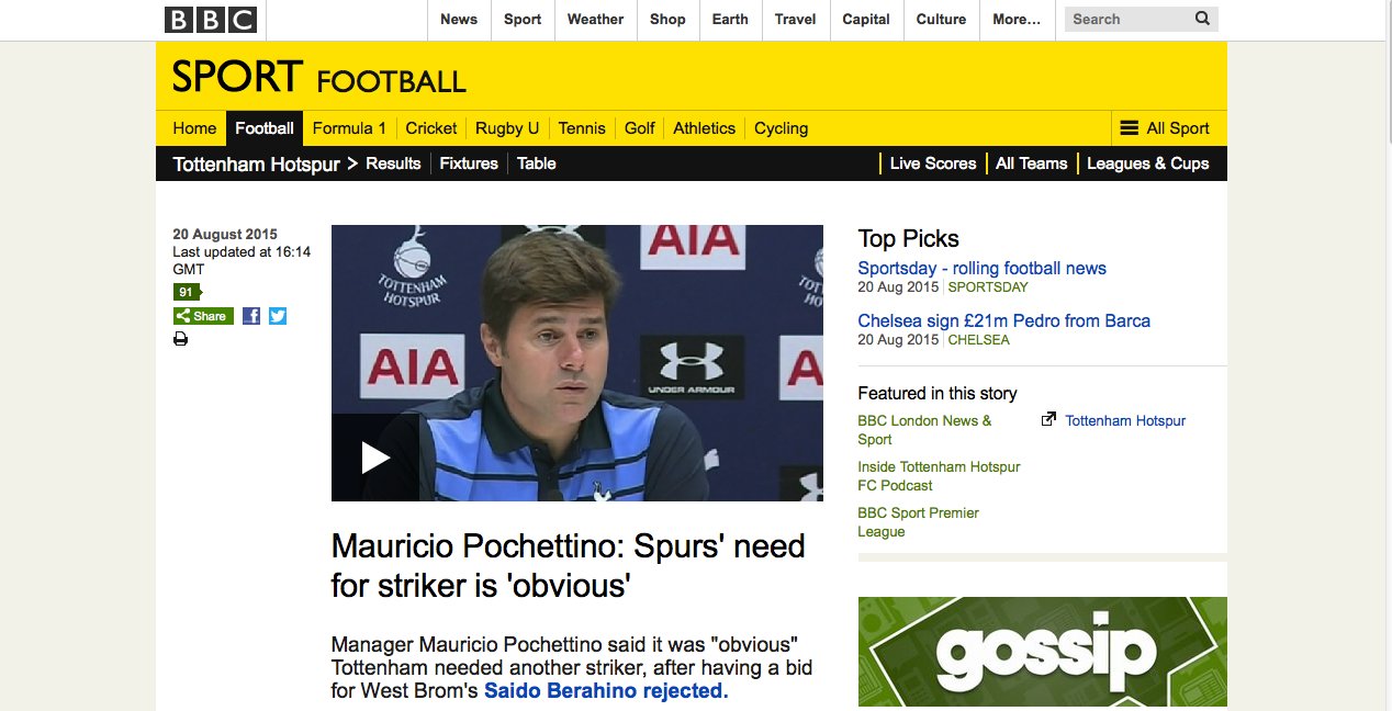 This is what Pochettino said on August 20th